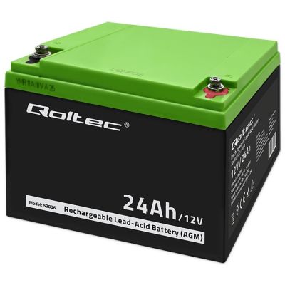 7. Qoltec AGM battery | 12V | 24Ah | max 360A