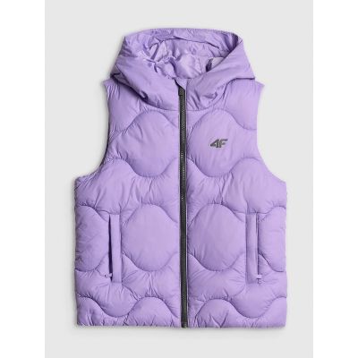 7. Girls' hooded vest 4F 4FJRSS26TVJAF355-51S