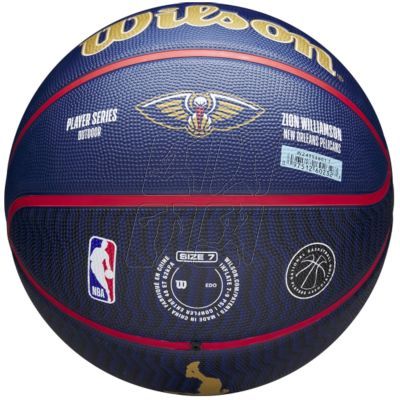 2. Wilson NBA Player Icon Zion Basketball Williamson Outdoor Ball WZ4008601XB7