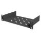 42. 10-inch network kit: 9U wall-mount cabinet, shelf, power strip, 8-port switch, Cat.6 panel, black
