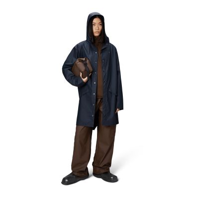 4. Rains unisex long rain jacket LONG JACKET W3 12020 47 NAVY