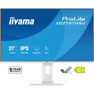 2. iiyama ProLite XB2797HSU-W1 computer monitor 68.6 cm (27") 1920 x 1080 px Full HD LED White