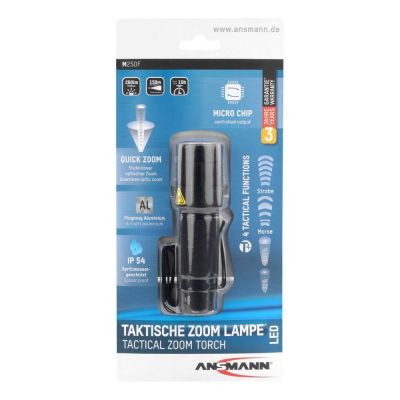 6. Ansmann M250F Black Handheld Flashlight