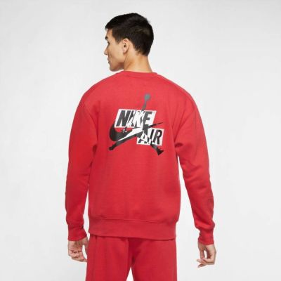 2. Air Jordan Jumpman Fleece Sweatshirt Red - CK6763-687