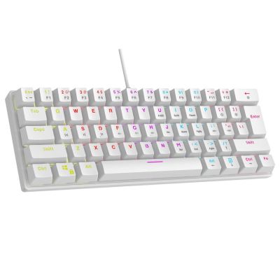 2. RAMPAGE MECHANICAL KEYBOARD PLOWER K60 White