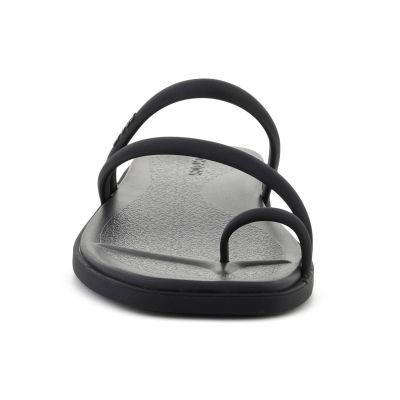 2. CROCS MIAMI TOE LOOP SANDAL IN BLACK 209862-001