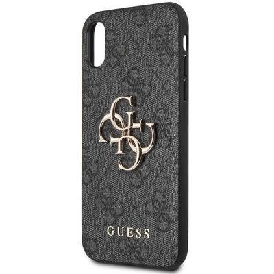 6. Guess 4G Big Metal Logo iPhone X/XS Case - Gray