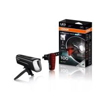 LEDs BIKE RACE LED bicycle lamp (installation location: front/rear), light color: white/red, housing color: black, lithium ion, light - flashing/steady, plastic