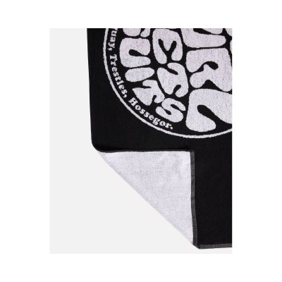 3. RIP CURL Logos Towel Black Beach Towel