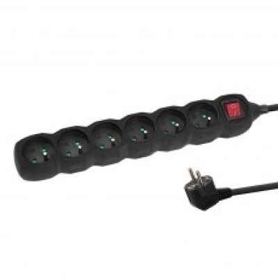 ESPERANZA POWER STRIP 6-SOCKET SWITCH 1.5M BLACK ELK217K