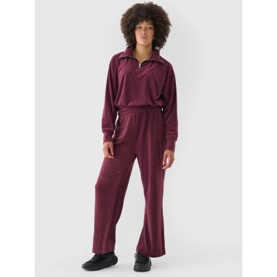 3. Women's velour sweatshirt without a hood, 4F 4FRAW24TSWSF2054-60S