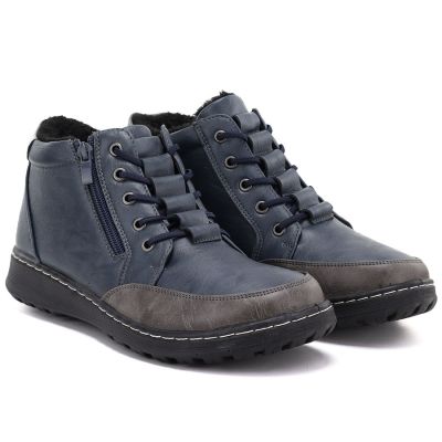 4. Comfortable navy blue women's ankle boots Potocki Z26-90347