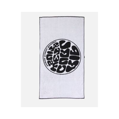 4. RIP CURL Logos Towel Black Beach Towel