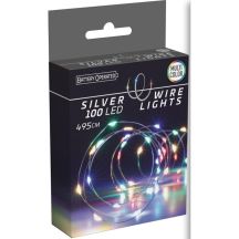 BATTERY-OPERATED WIRE LAMPS GARLAND 100 LED MULTICOLOR