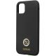 6. Guess GUHCN614DGPK Case for iPhone 11 / Xr - Black Silicone Logo Strass 4G