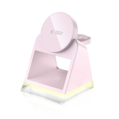 3. Tech-Protect QI15W-A43 3in1 MagSafe Inductive Charger - Pink