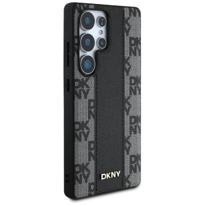 4. DKNY Leather Checkered Pattern MagSafe Case for Samsung Galaxy S25 Ultra Black
