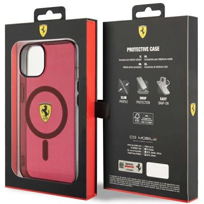 8. Ferrari FEHMP14SURKR iPhone 14 6.1" red/red hardcase Translucent Magsafe