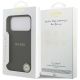 8. Guess Grained Gold Ring MagSafe Case for iPhone 18 Pro Max / 17 Pro Max - Black