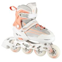 NILS Extreme NH18190 2in1 roller skates, white and pink, size L (39-43), with replaceable HOCKEY blade