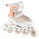 NILS Extreme NH18190 2in1 roller skates, white and pink, size L (39-43), with replaceable HOCKEY blade
