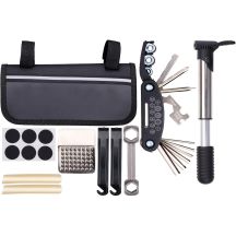 14-PIECE BICYCLE TOOL SET IN A BICYCLE GEAR CASE