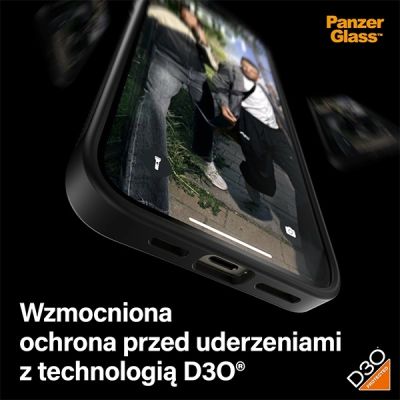 7. PanzerGlass ClearCase Case for iPhone 15 Plus / 14 Plus with Military Grade Certification - Clear & Black