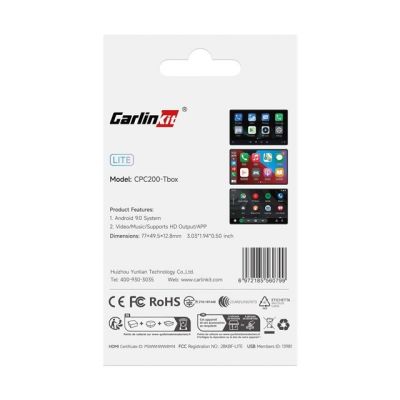 24. Carlinkit Lite S HDMI Wireless Adapter 4GB+32GB Android Auto/Carplay for Car Stereos Black