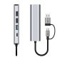 7. Tech-Protect HB03 HUB Adapter 5in1 USB-C + USB2.0 + USB3.0 + RJ45 - gray