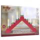 5. WOODEN ADVENT CANDLE HOLDER WHITE 7 LIGHTS BATTERY POWERED RED