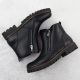 4. Black Leather Women’s Worker Boots Rieker 78556-00