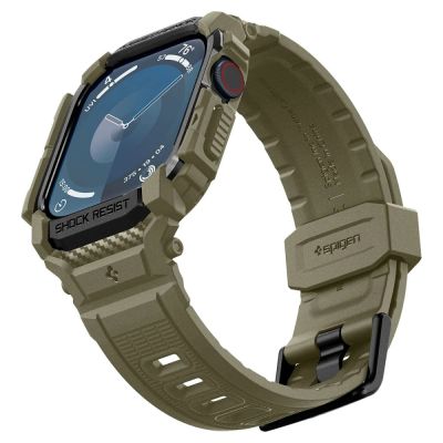 6. Spigen Rugged Armor ”Pro” Strap for Apple Watch 10 (46MM) - Green