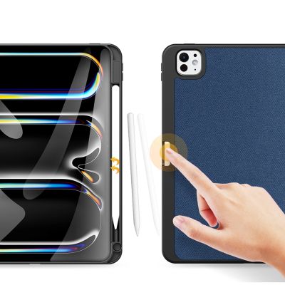 3. Dux Ducis Domo case with flap and smart sleep for Xiaomi Pad 6 / 6 Pro - blue