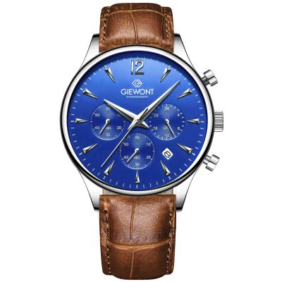 Men's Watch Giewont Chronograph Sapphire Brown Blue GW6310-A5