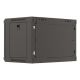 4. Wall-mounted installation rack cabinet 19" 6U 540x350 black glass door LANBERG (Flat Pack)