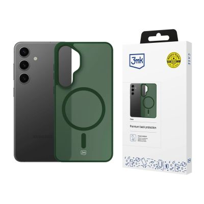 3mk Smoke MagCase for Samsung Galaxy S24 - Green-Translucent