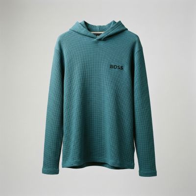 3. Boss Nightwear Waffle Open Blue (50535885-470)