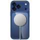 4. Tech-Protect MagPeak MagSafe CC Case for iPhone 18 Pro / 17 Pro - Clear Navy Blue