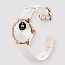 Withings Scanwatch Light - a watch with ECG function, heart rate and SPO2 measurement, as well as physical activity and sleep tracking (37mm, rose gold-sand)