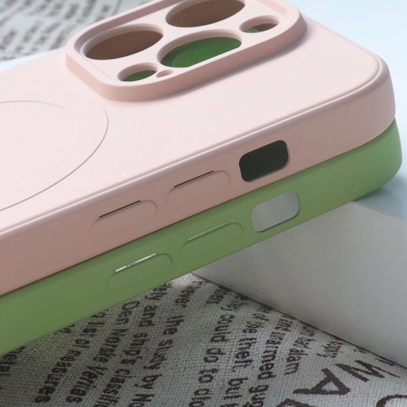 5. MagSafe Compatible Silicone Case for iPhone 15 Pro Max Silicone Case - Gray