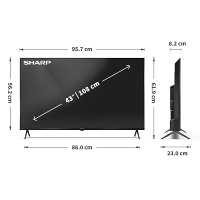 9. Sharp 43HP5265E 109.2 cm (43") 4K Ultra HD Smart TV Wi-Fi Black