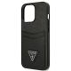 6. Guess Saffiano Triangle Logo Cardslot Case for iPhone 13 / 13 Pro - Black