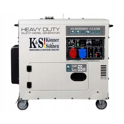 6. Diesel generator KS 9200HDES-1/3 ATSR 230/400V, electric start (EURO V)