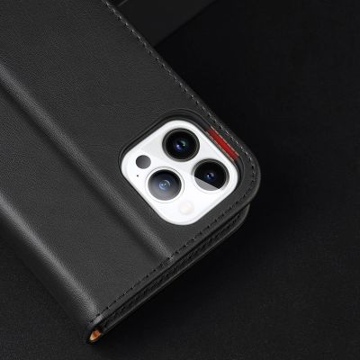 21. Dux Ducis Hivo Leather Flip Cover Genuine Leather Wallet for Cards and Documents iPhone 14 Pro Brown