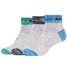Skechers 3PPK Wm Mesh Ventilation Quarter Socks SK42022-9200 Gray 27-30