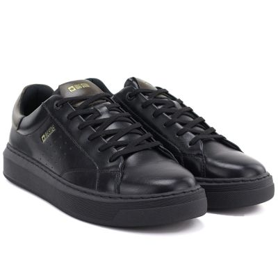 8. Men’s leather sports shoes, black sneakers Big Star UU174291