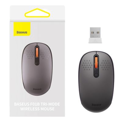 8. Baseus F01B 2.4GHz Wireless Mouse + Bluetooth 3.0 + 5.0 - Gray