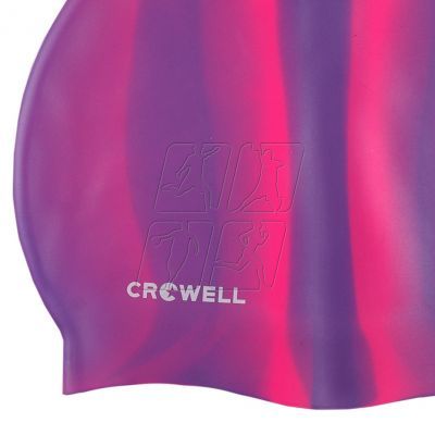 2. Crowell Multi-Flame-05 silicone swimming cap