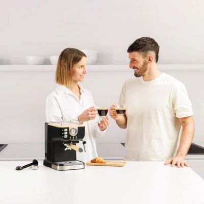 2. Taurus Onyx Moka 1050W espresso machine | 20 bar wood