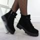 5. Women's Black Suede Leather Ankle Boots D&A S.Barski Premium Collection JC52-884